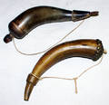 010163 EARLY AMERICAN POWDER HORNS 19 TH C 2 PCS