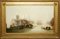 122021 ITALIAN SCHOOL OIL ON CANVAS VENETIAN CANAL SC
