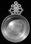 121025 AMERICAN PEWTER PORRINGER BY THE BOARDMANS TD