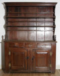 121001 AMERICAN PENNSYLVANIA WALNUT PEWTER CUPBOARD C