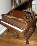 120006 ESTEY CHIPPENDALE STYLE MAHOGANY PLAYER PIANO