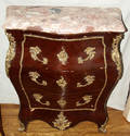 120024 FRENCH STYLE BOMBE COMMODES WITH MARBLE TOPS P