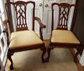 120005 IRISH CHIPPENDALE STYLE HANDCARVED MAHOGANY DI