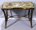 120003 PHILLIP LAVERNE PEWTER AND BRONZE END TABLE C