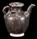 113007 CHINESE BROWN GLAZED STONEWARE EWER HONAN SUN