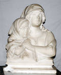 2035 A CIPRIANI ITALIAN WHITE MARBLE SCULPTURE BUST