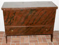 1019 PAINTED GREEN PINE MULE CHEST H 34 12 L 45 D