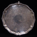 1007 ENGLISH GEORGE III STERLING SILVER SALVER JOHN Q