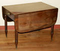 1060 AMERICAN WALNUT DROPLEAF TABLE MID 19TH CENTURY