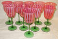 1029 STEUBEN ROSALENE GLASS WATER GOBLETS CIRCA 1920