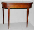 1053 AMERICAN FEDERAL CHERRY FLIPTOP TABLE 19TH CENT