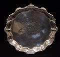 1003 ENGLISH GEORGE II STERLING SILVER SALVER ROBERT