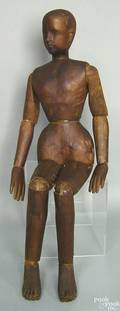 Carved and articulated mannequin late 19th c