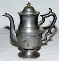 0050 AMERICAN PEWTER COFFEE POT JOHN DANFORTH 19TH C