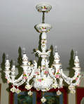 0047 CAPO DI MONTE PORCELAIN EIGHT LIGHT CHANDELIER H