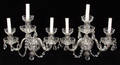 041080 CRYSTAL THREELIGHT SCONCES