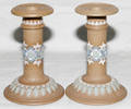 031065 DOULTON  CO SILICON STONEWARE CANDLESTICKS