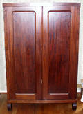 071108 AMERICAN EMPIRE STYLE MAHOGANY CHIFFEROBE