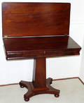 071106 AMERICAN EMPIRE MAHOGANY FLIPTOP TABLE