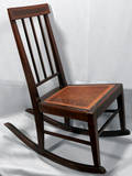 051070 HEPPLEWHITE STYLE INLAID MAHOGANY  ROCKER