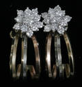 051062 GOLD  APPROX 50CT DIAMOND EARRINGS
