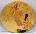 041076 JAPANESE LACQUERED PANEL W GEISHA NEAR TREE