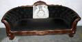 071139 VICTORIAN MAHOGANY SOFA W VELVET UPHOLSTERY