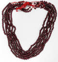 071128 GARNET SIXSTRAND NECKLACE FROM NEPAL