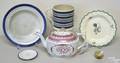Misc group of tableware to include pearlware teapot