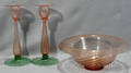 051093 STEUBEN GLASS CANDLESTICKS