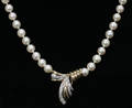 042066 LADYS PEARL  DIAMOND ENHANCER NECKLACE