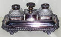 041107 ENGLISH SHEFFIELD PLATE INKSTAND