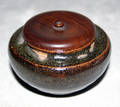 041098 JAPANESE MUSASHI POTTERY TEA CADDY