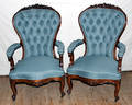 031139 VICTORIAN CARVED ROSEWOOD PARLOR CHAIRS