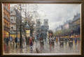 031134 ANTOINE BLANCHARD OIL ON CANVAS STREET SCENE