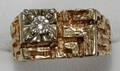 081126 MANS GOLD  DIAMOND RING