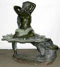 062066 BRONZE FOUNTAIN SEATED NUDE