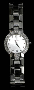042097 CONCORD LADYS STEEL  DIAMOND WRISTWATCH