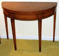 041113 HEPPLEWHITE STYLE DEMILUNE CONSOLECARD TABLE