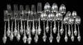 041111 DURGIN STERLING SILVER FLATWARE WATTEAU 23P