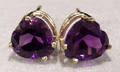040116 14 KT GOLD EARRINGS AMETHYST