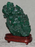 040103 CHINESE CARVED MALACHITE SCULPTURE