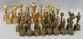 072110 NAPOLEONIC ARMY BRASS FIGURAL CHESS PIECES 32