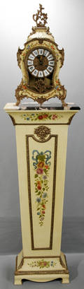 071186 GERMAN PAINTED WOOD CLOCK
