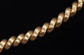 042146 18KT GOLD BRACELET DEEP BRUSH FINISH HALF LOOP