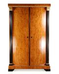 Biedermeier Maple Lacquer  Partial Gilt Armoire