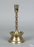 English Gothic brass candlestick 15th c