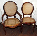 040149 QUEEN ANN STYLE MAHOGANY  CANE CHAIRS 8