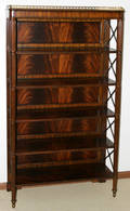 081227 MAITLANDSMITH MAHOGANY OPEN BOOKCASE