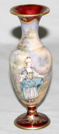 072158 EUROPEAN ENAMEL VASE